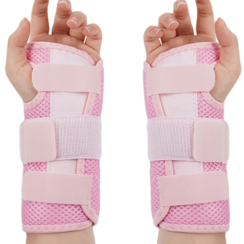 2 Pcs Adjustable Thumb and Wrist Support Brace Set